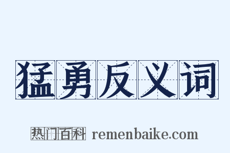 猛勇反义词是什么意思的图片